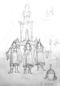 Costumes esquisses, NABUCCO, Mecklenburgisches Saatstheather Schwerin 2014