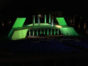 scénographie en extérieur, AïDA, Mecklenburgisches Saatstheather Schwerin 2016