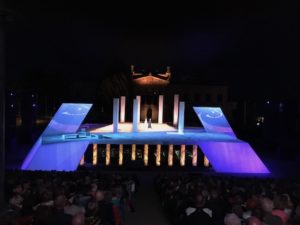 scénographie en extérieur, AïDA, Mecklenburgisches Saatstheather Schwerin 2016